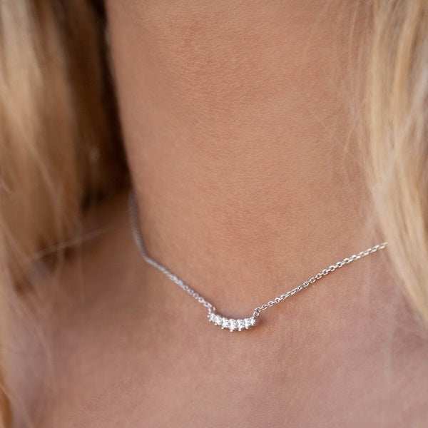 DIAMOND BAR NECKLACE